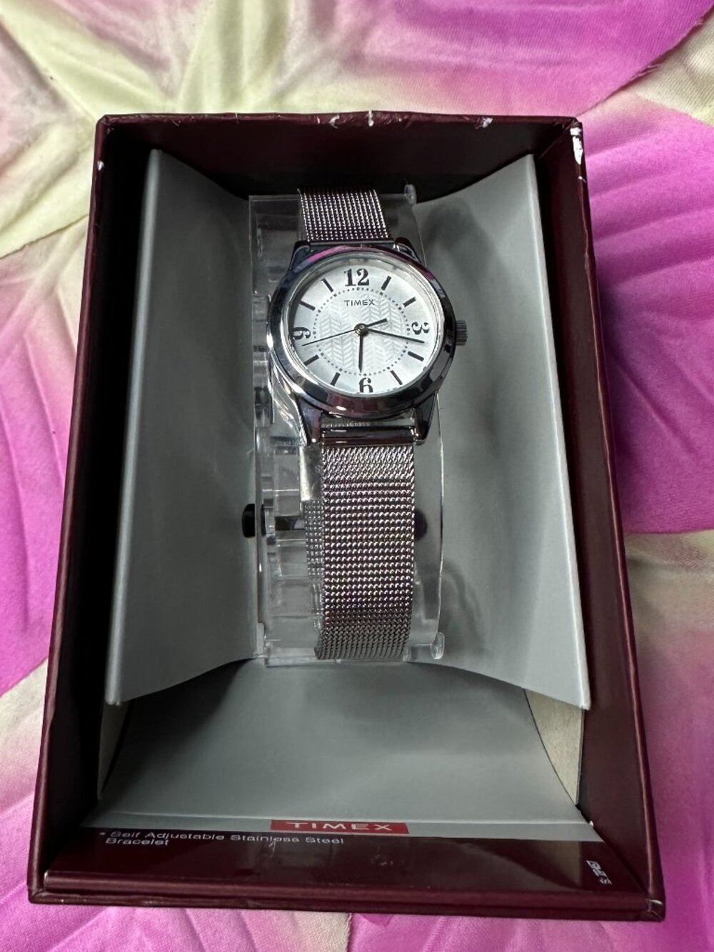 Timex Women's Silver-Tone Stainless Steel Mesh Bracelet Watch - NWT